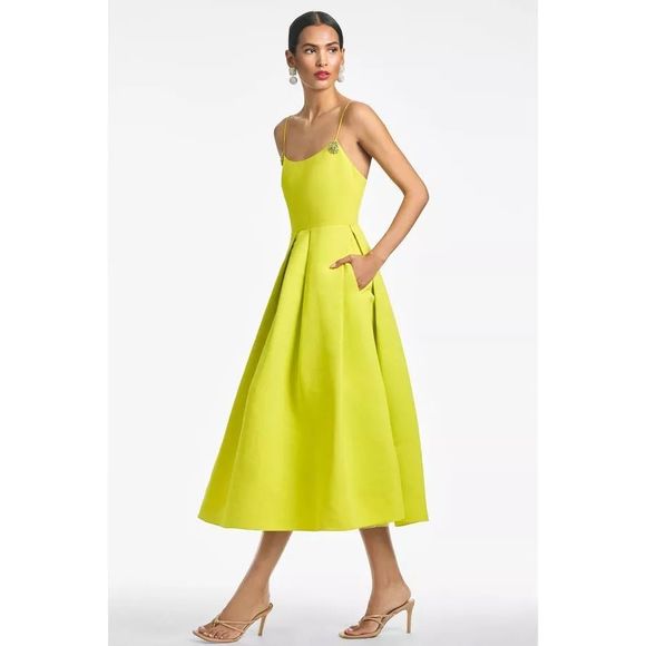 Sachin & Babi Audra Dress - Chartreuse - Picture 3 of 15